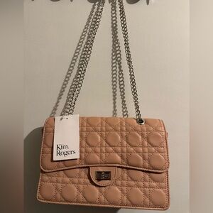 Kim Rogers Quilted Shoulder Bag in Tan